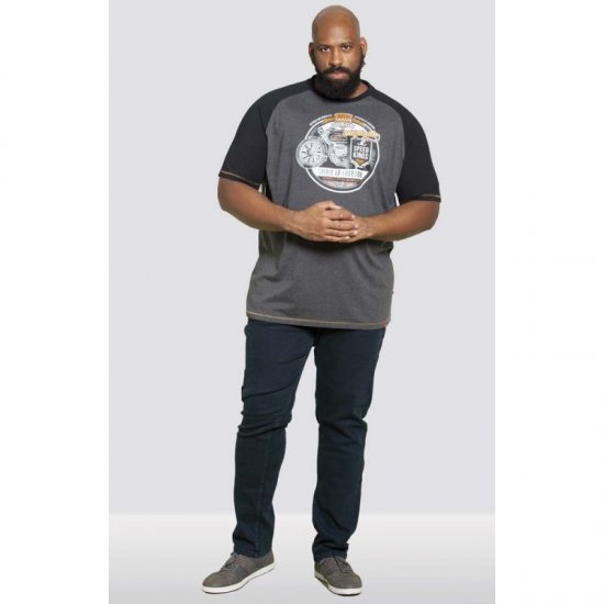D555 Dallas T-shirt Charcoal - Tricouri - Tricouri Bărbați Mărimi Mari