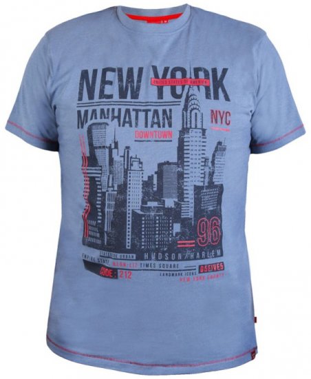 D555 Delta T-shirt Denim Blue - Tricouri - Tricouri Bărbați Mărimi Mari