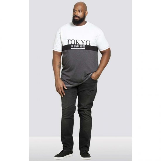 D555 Morris T-shirt Charcoal - Tricouri - Tricouri Bărbați Mărimi Mari