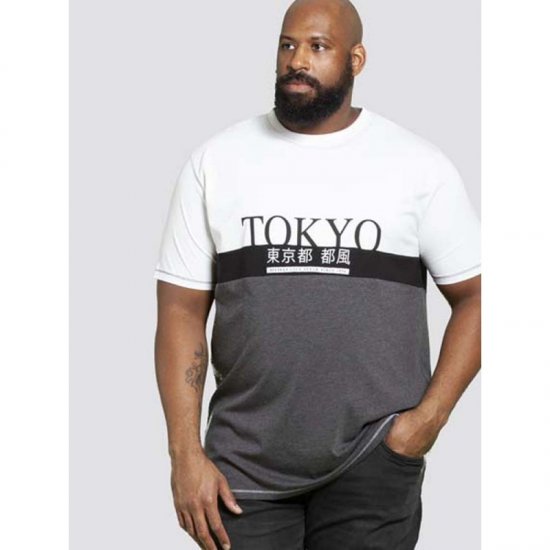 D555 Morris T-shirt Charcoal - Tricouri - Tricouri Bărbați Mărimi Mari