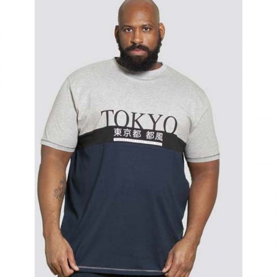 D555 Morris T-shirt Navy - Tricouri - Tricouri Bărbați Mărimi Mari