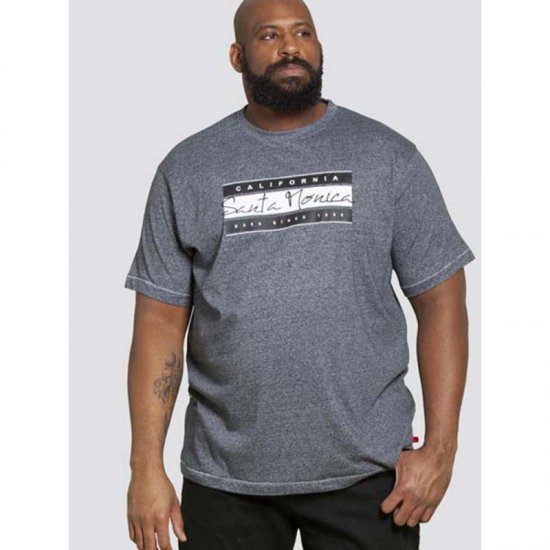 D555 Tempa T-shirt Navy Twist - Tricouri - Tricouri Bărbați Mărimi Mari