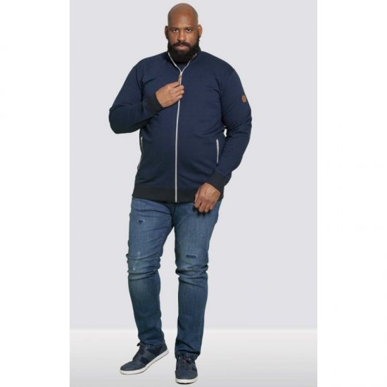D555 Buxton Full Zip Sweatshirt Navy - Pulovere & hanorace - Pulovere & Hanorace Bărbați Mărimi Mari