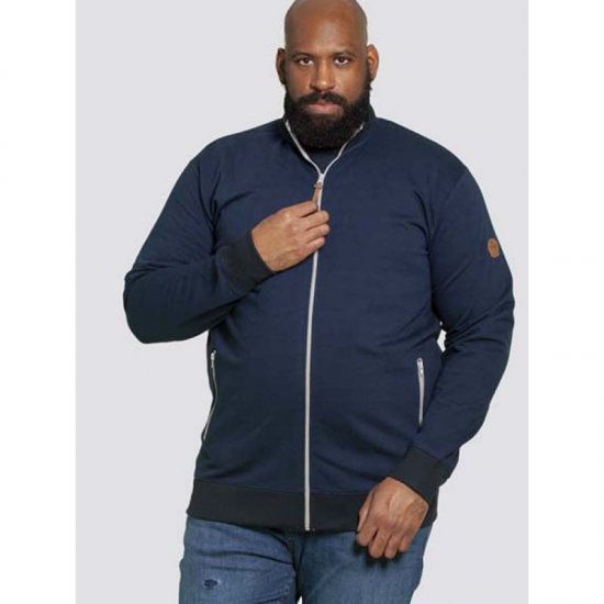 D555 Buxton Full Zip Sweatshirt Navy - Pulovere & hanorace - Pulovere & Hanorace Bărbați Mărimi Mari