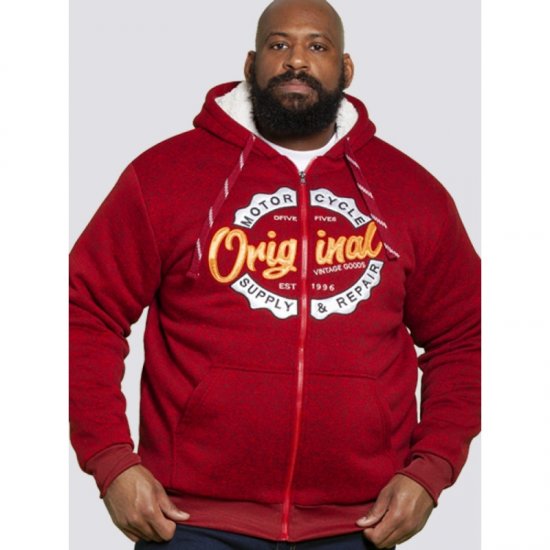 D555 Rylan Hoodie Red - Pulovere & hanorace - Pulovere & Hanorace Bărbați Mărimi Mari