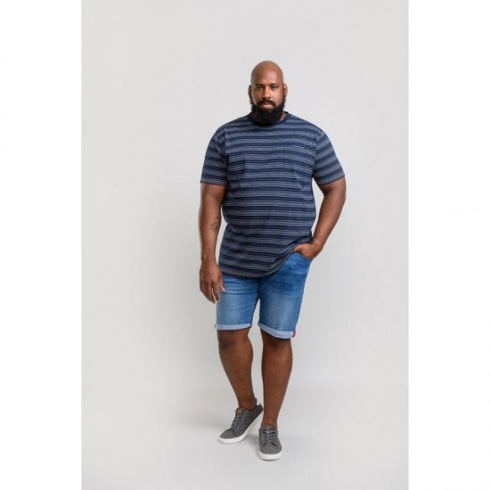 D555 Caspian T-shirt Navy - Tricouri - Tricouri Bărbați Mărimi Mari