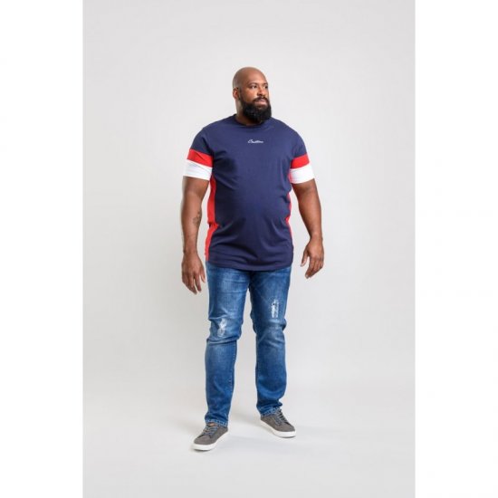 D555 Baker T-shirt Navy - Tricouri - Tricouri Bărbați Mărimi Mari