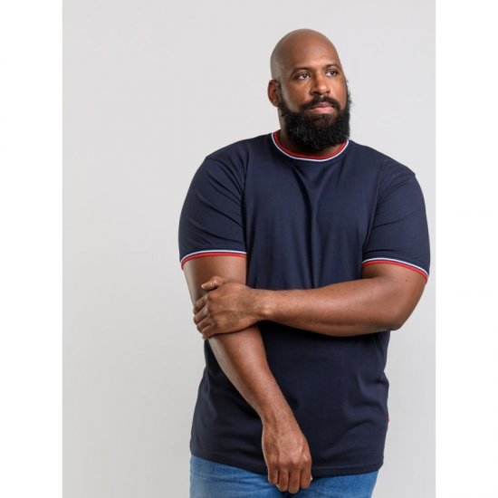 D555 Bates T-shirt Navy - Tricouri - Tricouri Bărbați Mărimi Mari