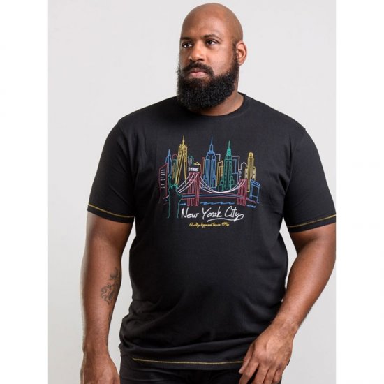 D555 Shelby T-shirt Black - Tricouri - Tricouri Bărbați Mărimi Mari