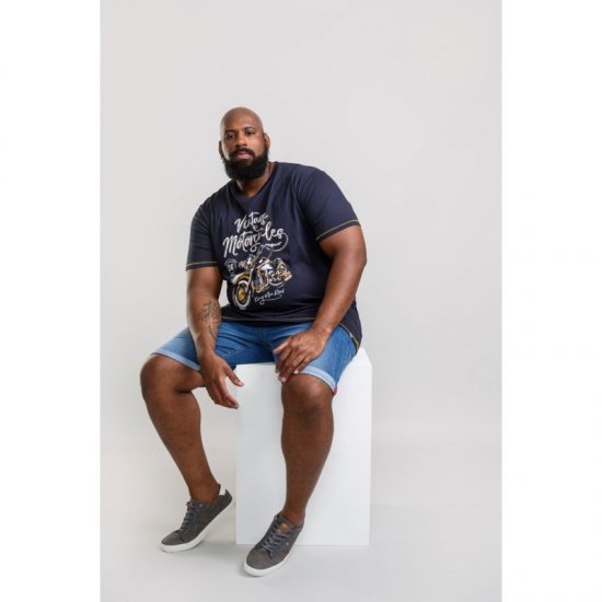 D555 Slater T-shirt Navy - Tricouri - Tricouri Bărbați Mărimi Mari