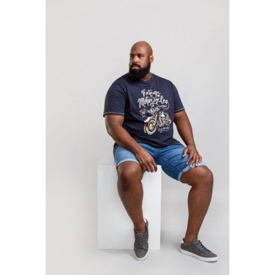 D555 Slater T-shirt Navy - Tricouri - Tricouri Bărbați Mărimi Mari