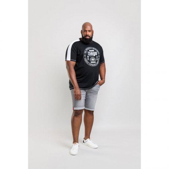 D555 Walton T-shirt Black - Tricouri - Tricouri Bărbați Mărimi Mari