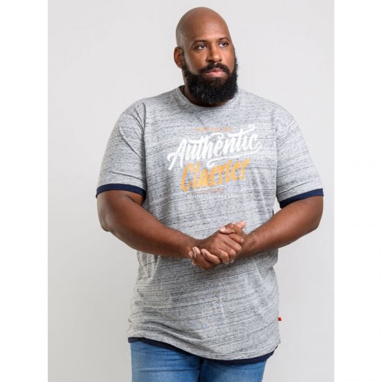 D555 Finn T-shirt Grey - Tricouri - Tricouri Bărbați Mărimi Mari