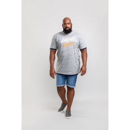 D555 Finn T-shirt Grey - Tricouri - Tricouri Bărbați Mărimi Mari