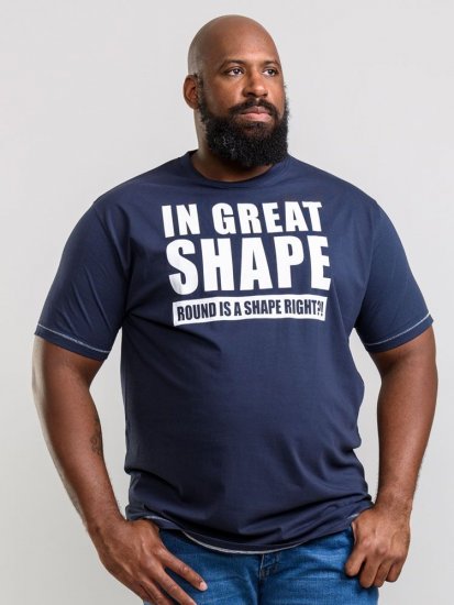 D555 Ronald T-shirt Navy - Tricouri - Tricouri Bărbați Mărimi Mari