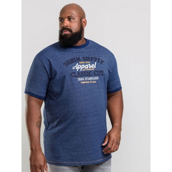 D555 Kody T-shirt Navy - Tricouri - Tricouri Bărbați Mărimi Mari