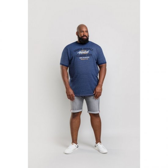 D555 Kody T-shirt Navy - Tricouri - Tricouri Bărbați Mărimi Mari