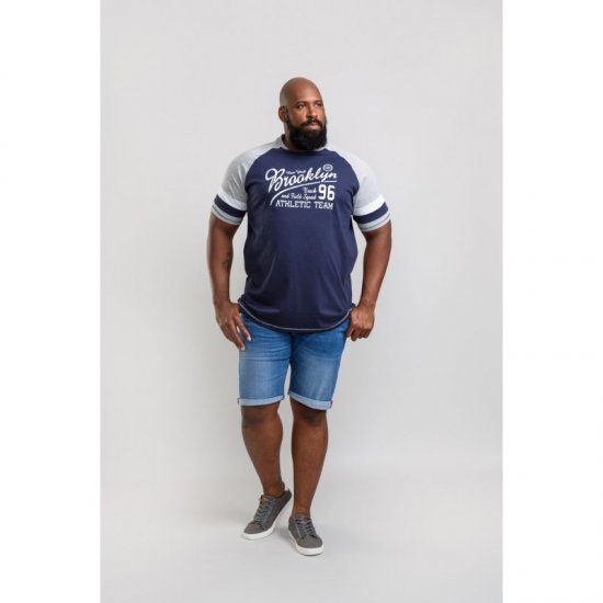 D555 Jones T-shirt Navy - Tricouri - Tricouri Bărbați Mărimi Mari