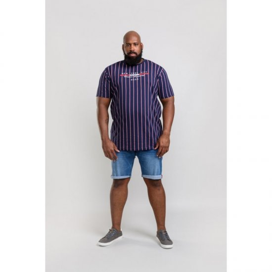 D555 Davis T-shirt Navy - Tricouri - Tricouri Bărbați Mărimi Mari