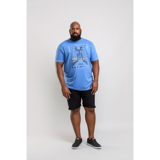 D555 Monty T-shirt Blue - Tricouri - Tricouri Bărbați Mărimi Mari