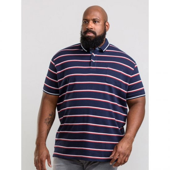D555 Holmes Polo Navy - Tricouri polo - Tricouri Polo Bărbați Mărimi Mari