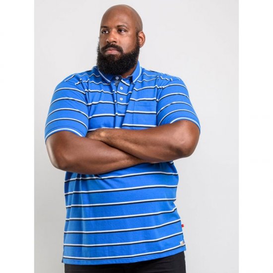 D555 Holmes Polo Blue - Tricouri polo - Tricouri Polo Bărbați Mărimi Mari