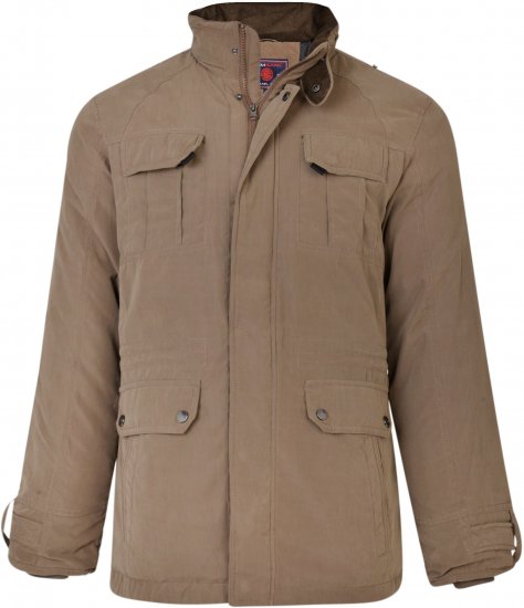 Kam Jeans KV110 Soft Touch Coat Taupe - Geci - Geci Bărbați Mărimi Mari