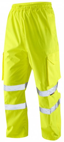 Leo Appledore Cargo Rain pants Hi-Vis Yellow - Haine de lucru - Haine de lucru Bărbați Mărimi Mari