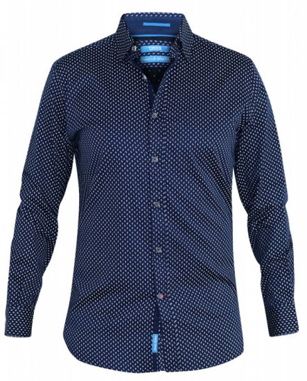 D555 Lavar Long Sleeve Diamond Printed Shirt - Cămăși - Cămăși Bărbați Mărimi Mari
