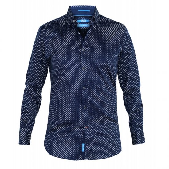 D555 Lavar Long Sleeve Diamond Printed Shirt - Cămăși - Cămăși Bărbați Mărimi Mari
