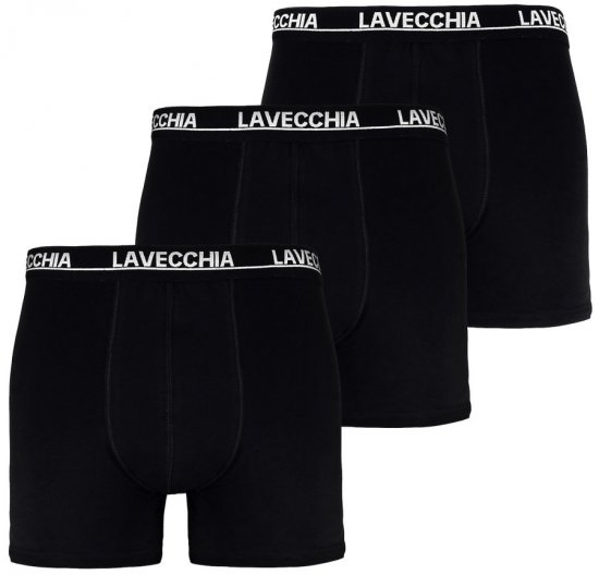 Lavecchia 1020 Boxershorts 3-pack Black - Lenjerie intimă & costum baie - Lenjerie Intimă Bărbați Mărimi Mari