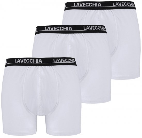 Lavecchia 1020 Boxershorts 3-pack White - Lenjerie intimă & costum baie - Lenjerie Intimă Bărbați Mărimi Mari