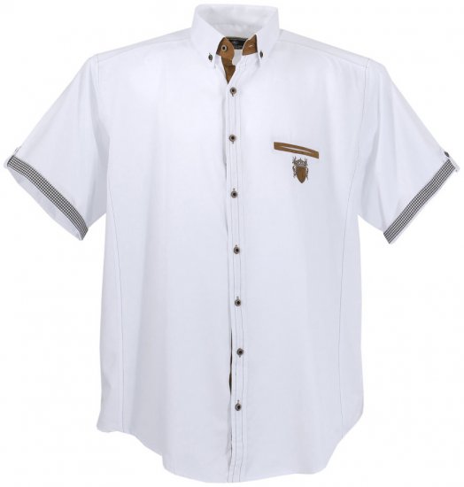 Lavecchia 1128 Short sleeve Shirt White - Cămăși - Cămăși Bărbați Mărimi Mari