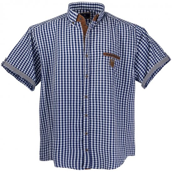 Lavecchia 1129 Short sleeve Shirt Jeansblue - Cămăși - Cămăși Bărbați Mărimi Mari