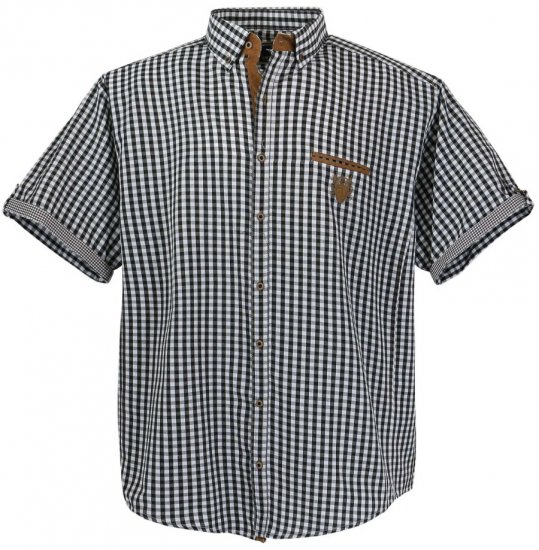 Lavecchia 1129 Short sleeve Shirt Black - Cămăși - Cămăși Bărbați Mărimi Mari
