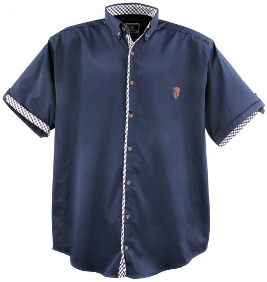 Lavecchia 9003A Short sleeve Shirt Navy - Cămăși - Cămăși Bărbați Mărimi Mari