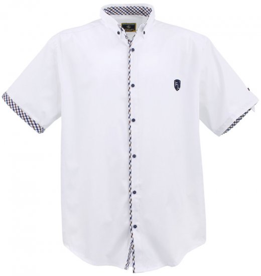Lavecchia 9003A Short sleeve Shirt White - Cămăși - Cămăși Bărbați Mărimi Mari
