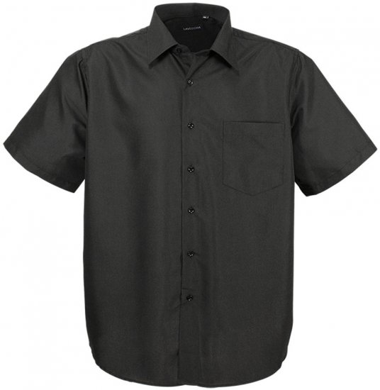 Lavecchia Classic Short Sleeve Shirt Black - Cămăși - Cămăși Bărbați Mărimi Mari