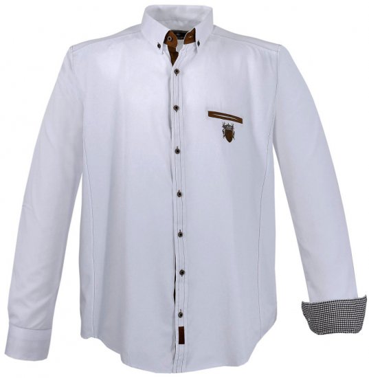 Lavecchia 1980 Long sleeve Shirt Snow White - Cămăși - Cămăși Bărbați Mărimi Mari