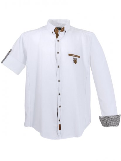 Lavecchia 1980 Long sleeve Shirt Snow White - Cămăși - Cămăși Bărbați Mărimi Mari