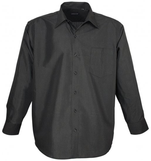 Lavecchia Classic Long Sleeve Shirt Black - Cămăși - Cămăși Bărbați Mărimi Mari
