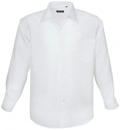 Lavecchia Classic Long Sleeve Shirt White - Cămăși - Cămăși Bărbați Mărimi Mari
