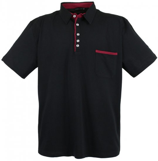 Lavecchia 1701 Jersey Poloshirt Black - Tricouri polo - Tricouri Polo Bărbați Mărimi Mari