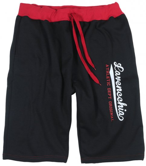 Lavecchia 2017 Sweatshorts Black/Red - Pantaloni trening - Pantaloni Trening Bărbați Mărimi Mari