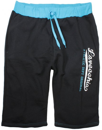 Lavecchia 2017 Sweatshorts Black/Turquoise - Pantaloni trening - Pantaloni Trening Bărbați Mărimi Mari