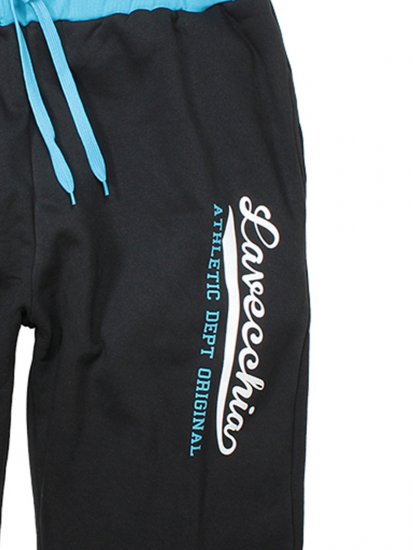Lavecchia 2017 Sweatshorts Black/Turquoise - Pantaloni trening - Pantaloni Trening Bărbați Mărimi Mari