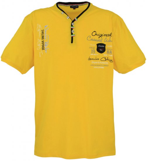 Lavecchia 2042 Printed T-shirt Yellow - Tricouri - Tricouri Bărbați Mărimi Mari