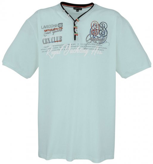 Lavecchia 608 Printed T-shirt Mint - Tricouri - Tricouri Bărbați Mărimi Mari