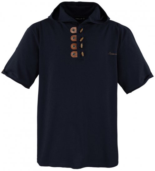Lavecchia 609 T-shirt with Hoodie Black - Tricouri - Tricouri Bărbați Mărimi Mari