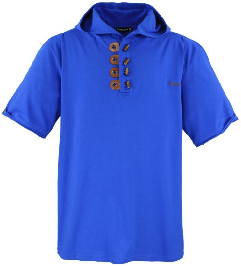 Lavecchia 609 T-shirt with Hoodie Royal Blue - Tricouri - Tricouri Bărbați Mărimi Mari